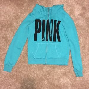 PINK Victoria’s Secret blue zip up hoodie